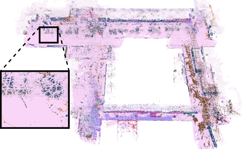 Hybrid LiDAR-camera outdoor mesh with adaptive integration